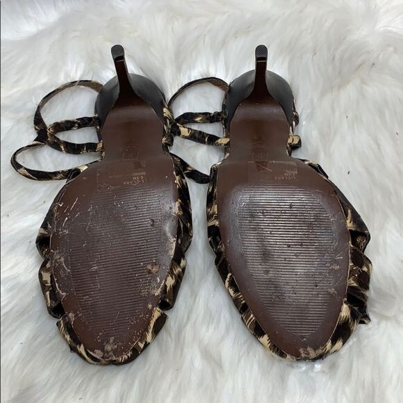 Steve Madden Luxe Clara Cheetah Peep Toe Shoes 8.5 - Picture 6 of 6